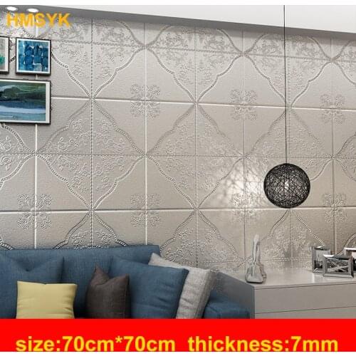 Self-adhesive 3D Wall Stickers Decorative Bedroom Bedside Living Toom TV Background Wall Paper Waterproof Soft Bag Wallpaper