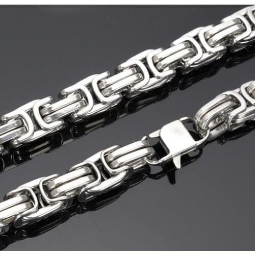 Super Heavy 372g Stainless Steel Amazing Mens Necklace Large Chunky Byzantine Chain 15mm 24
