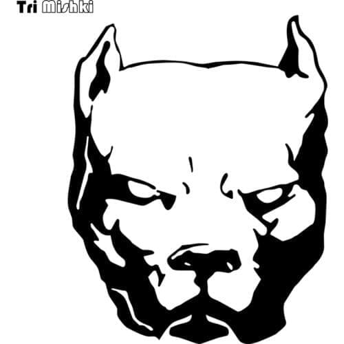 Tri Mishki HZX060 18.8*15cm 50*40cm dangerous dog pitbull car sticker Vinyl Decals for auto Motorcycle Accessories sticker