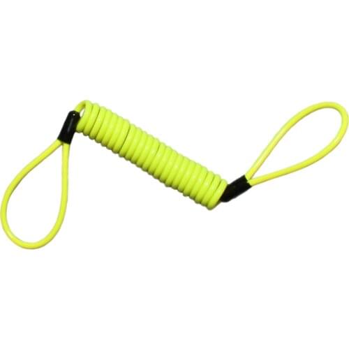 MagiDeal 90cm Universal Adjustable Motorcycle Alarm Disc Lock Security Spring Reminder Cable Motorcycle Theft Protection Yellow