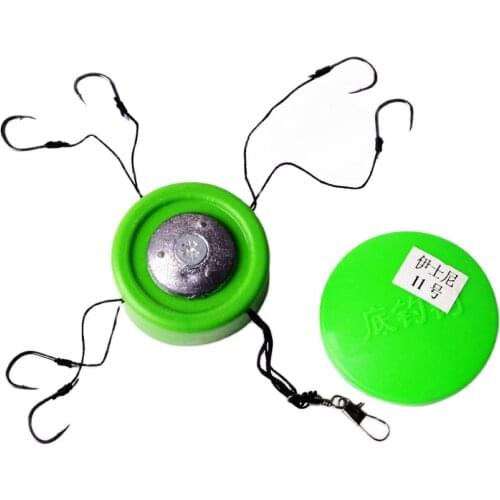 1set plate fishhook fishing tackle product High quality box packed with leader carp fishing hooks for fishing supplier