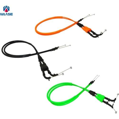 Waase 2pcs Motorcycle Throttle Cable Steel Wire For Kawasaki Ninja ZX-6R ZX6R 2009 2010 2011 2012 2013 2014 2015 2016