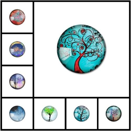 ZEROUP Round Photos Glass Cabochon Jewelry Finding fit Cameo Blank Settings Supplies for Jewelry Components 30