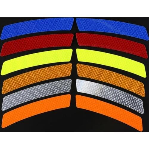 1 pair Car Door Sticker Decal Warning Mark Tape Car Anti-Collision Guard Strips Warning Stickers Safety Light Reflector Strip