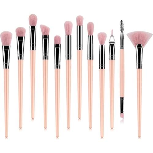 12 Pcs Makeup Brush Set Foundation Brush Face Cleansing Professional Brush Soft Hair Multipack Package