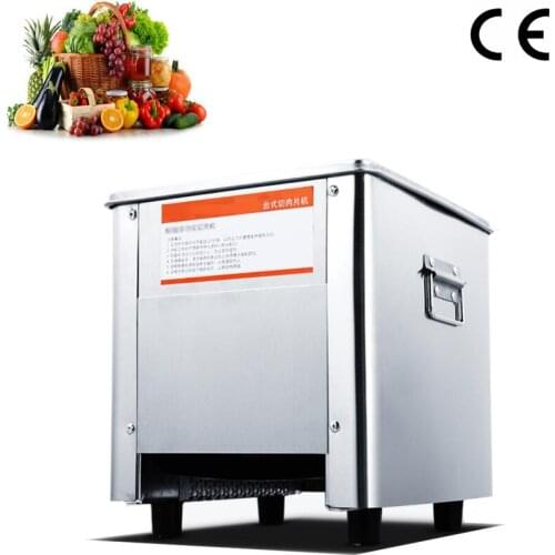 Commercial Meat Slicer Stainless Steel Fully Automatic 850W Shred Slicer Dicing Machine Electric Vegetable Cutter Grinder