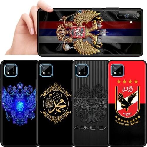 Russia Coat Of Arms Eagle Flag Cover for Realme 6 7 C21 C3 XT 5 X50 Pro 8 7i C11 C15 V5 5G GT Neo Cell Phone Case Shell Coque