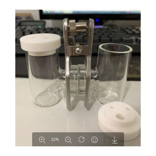 H-type electrolytic cell, H-type exchangeable ion-exchange membrane electrolytic cell. 10ml 20ml 30ml unsealed micro cell