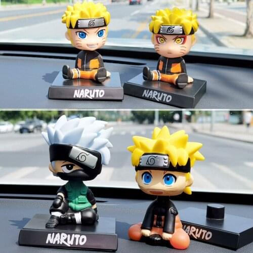 11cm Anime Naruto Figure For Action Naruto Sitting Kakashi Cute Doll Car Accessories Animation Children Peripheral Gift Toys