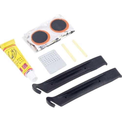 Mountain Bike Bicycle Repair Tools Cycling Flat Tire Repair Rubber Patch Glue Lever Set Tire Fix Repair Kit With White Box