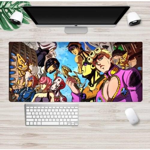 Jojo Golden Wind Gaming Player desk laptop Rubber Mouse Mat XL Large Gamer Keyboard PC Desk Mat Takuo Computer Tablet Mouse mat