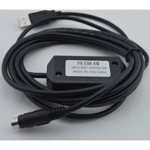 FX-USB-AW Suitable Mitsubishi FX3U 3G 1N 2N 1S Series PLC Programming Cable Replaced by USB-SC09-FX,HAVE IN STOCK