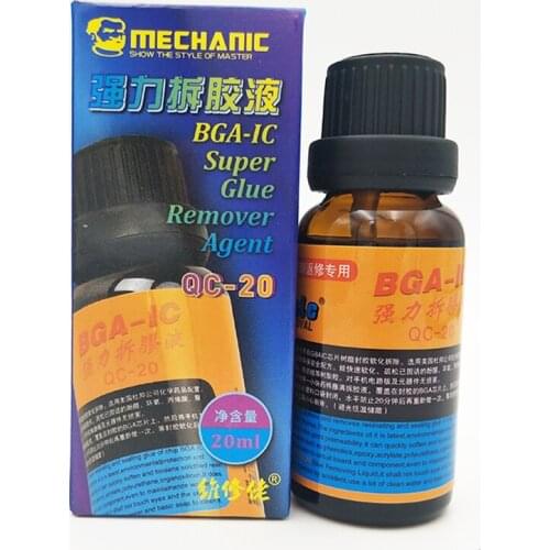 MECHANIC BGA IC Demolition Glue Cleaner 20ml Phone Adhesive Remove Liquid For Motherboard PCB Circuit Board Clean Liquid