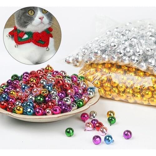 30/50Pcs Jingle Bells Metal Beads Small For Festival Party Pendants HangingChristmas Tree Decoration DIY Crafts Xmas Accessories