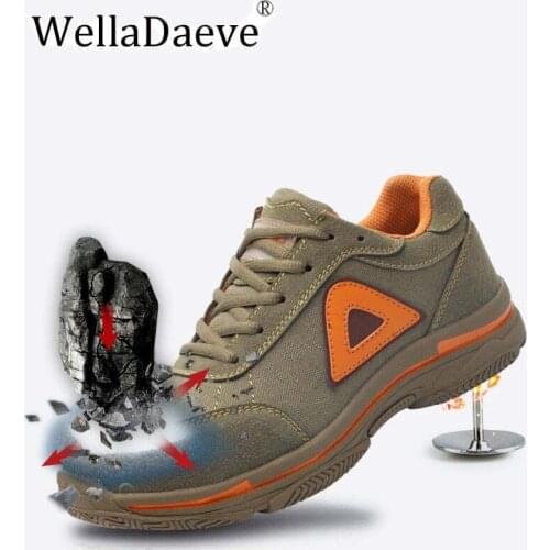 Mens Steel Toe Work Safety Shoes Construction Breathable Outdoor Protective Footwear Puncture Proof Boots Lightweight Sneakers