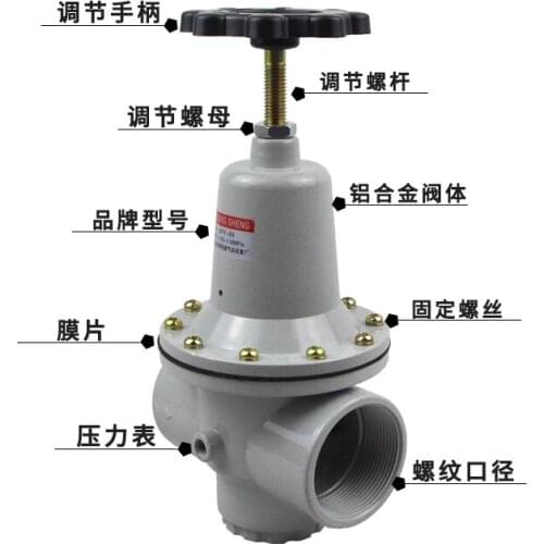 Pneumatic air pressure reducing valve QTY-8/10/15/20/25/32/40/50pressure regulating valve air source processor high pressure QTY
