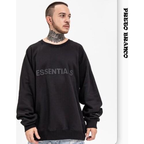 Preto branco Men's Sweatshirts With Slogans