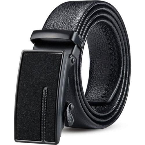 New Trend Waist Business Mens Casual Automatic Buckle Belt Large Size Leather Belt Mens Wild Casual Quality Mens Belt
