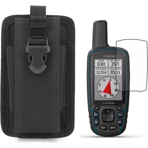 Outdoor Tactical Portable Pouch Case + Screen Protector for Hiking GPS 65SR 65S 62 62S 64 64S 64ST 65 Astro 320 430 220