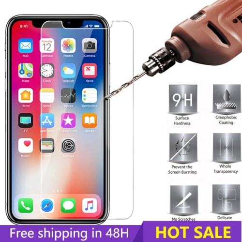 Tempered Glass for iPhone 7 8 6 5 5S SE Phone Screen Protector 9H Front Film for iPhone 13 12 Mini X XR XS Max 11 Pro 6S Plus 4