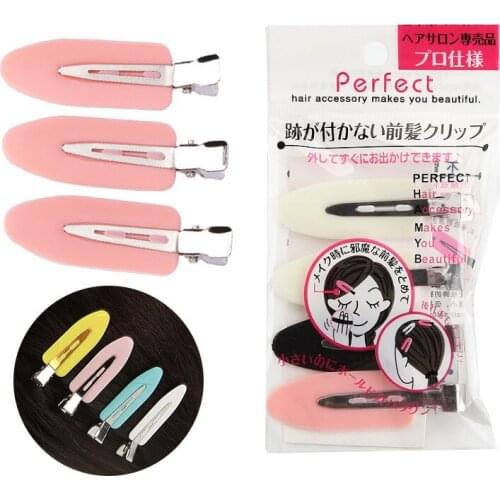 3pcs/4Pcs/2Pcs Fashion Seamless No Bend No Crease Mark Hair Clips Women Makeup Butterfly Peanut Leaf Hair Clip Styling Bangs Pin