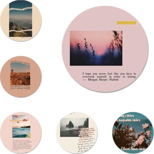 Sun Yellow Art Flower Sea Icons Pins Badge Decoration Brooches Metal Badges For Clothes Backpack Decoration