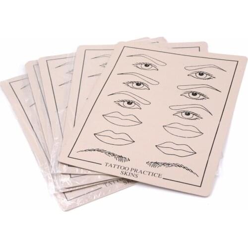 10pcs Microblading Accessories Tattoo Practice Skin Permanent Makeup Eyebrow And Lip For Tattoo Beginner