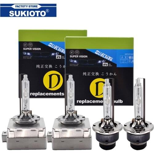 SUKIOTO 2PCS Car HID Headlight Xenon D1S D2S D3S D4S Auto HID Xenon Bulb 35W 55W D1 D2 D3 D4 HID lamps 4300K 5000K 6000K 8000K