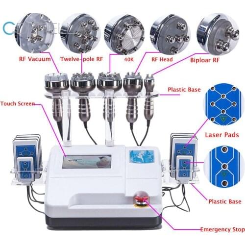 6 in 1 Cavitation Vacuum Massage Machine Weight Loss 40k Slimming Lipo Desktop Multi-Function Body Shaper For Beauty Salon