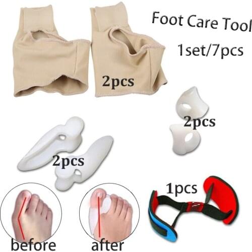 7PCS/SET Hallux Valgus Corrector Alignment Toe Separator Tarsal Splint Orthotics Pain Relief Toe Foot Care Tools Do Dropshipping
