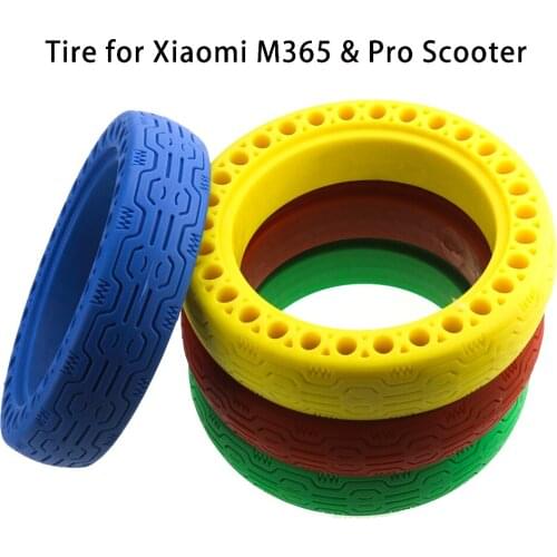 8.5 Inch Honeycomb Rubber Tire Universal Fit for Xiaomi M365 Electric Scooter Colorful Tubeless Shock Absorption 8 1/2 Solid Tir
