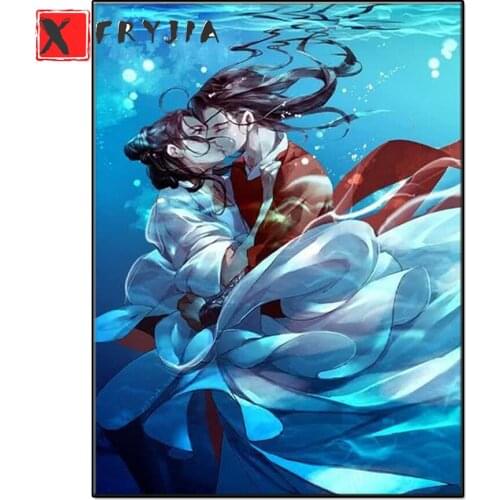 Diamond Painting rhinestone of pictures tian guan ci fu diamond mosaic 5d Anime painting 3d diy handmade round drill home decor