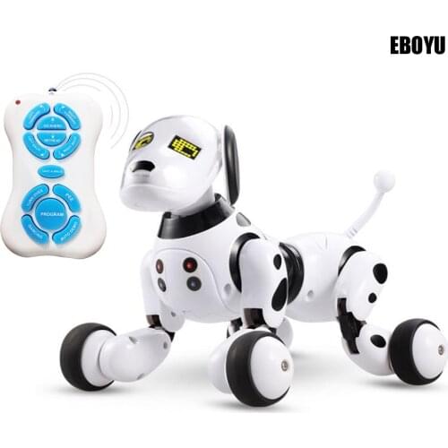EBOYU 9007A Updated 2.4G Wireless RC Dog Remote Control Smart Dog Electronic Pet Educational Intelligent RC Robot Dog Toy Gift