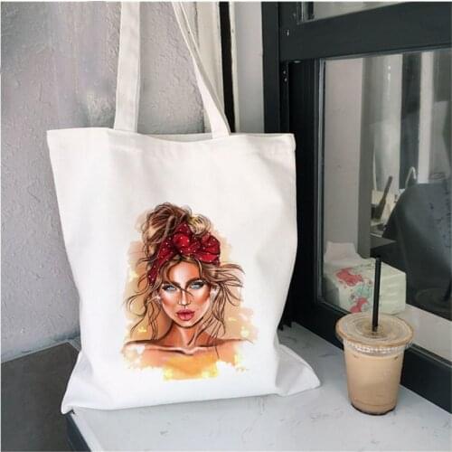 Womens Canvas Shoulder Tote Bag Large Capacity Shopping Bags Female Handbag Foldable Reusable Beach Fashion Shopper Bag