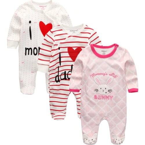 Newborn Boys and Girls Jumpsuit 3 Piece Set New Winter Long Sleeve Baby Clothes Fashion Cartoon Workwear Tights
