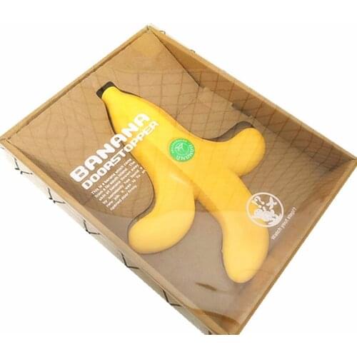 Creative Banana Shaped Door Stopper Cartoon Anti-slip Safety Doorstop Household Wall Protectors Door Stops Furniture Hardware