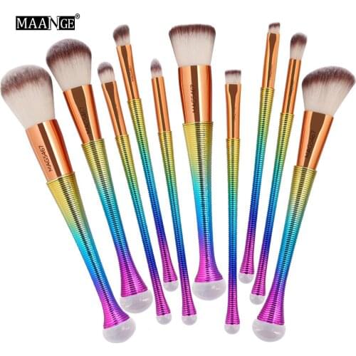 Hot Selling MAANGE 10 2017 Series Makeup Brush Set High-end Beauty Tools Blending Brush Cosmetic Gift for Women