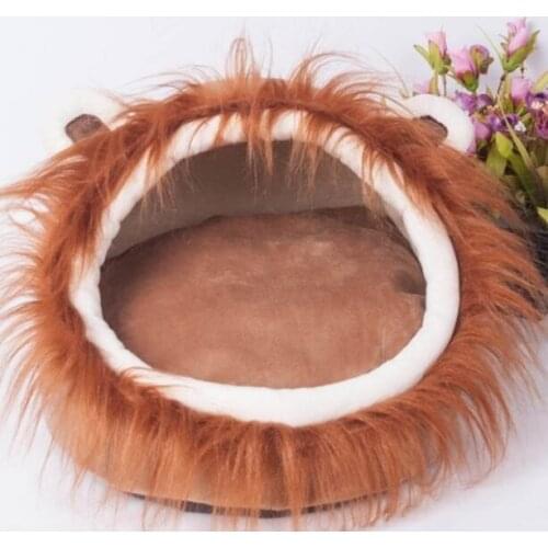 Pet dog cat fashion lion shape warm soft bed doggy washable autumn winter beds products puppy kennels dogs cats sofas nest