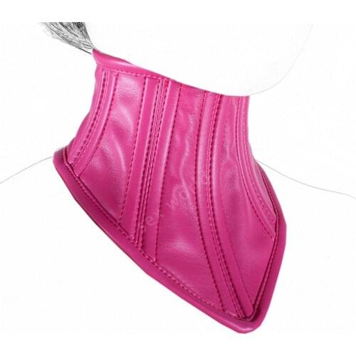 Rose Red PU Leather Neck Collars Restraints Sex Slave Role-play Neck Ring Sex Toys For Couples Adult Games Fetish Sex Products