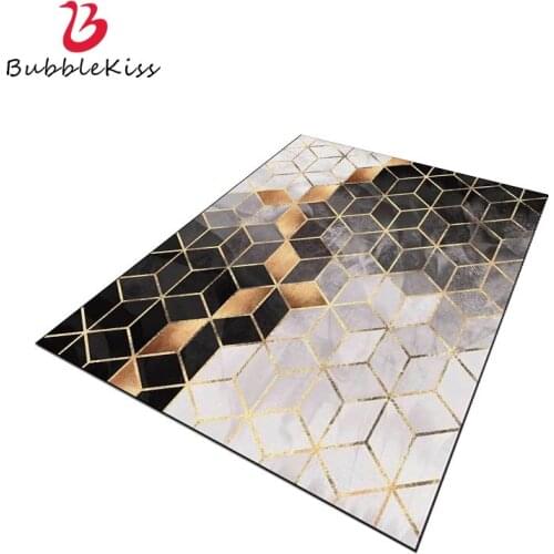 Bubble Kiss Carpets For Living Room Nordic Style Geometric Stitching Rug Modern Home Bedroom Decoration Customized Big Floor Mat