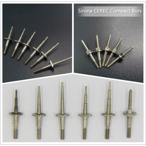 Sirona Compact CEREC 3 Compatible Milling Cutters Mill Glass Emax Lithium Decilicate Cone Step Burs