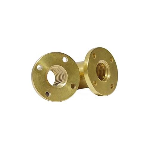 304 stainless steel T20 trapezoidal screw nut flange brass lead 4mm 1pcs