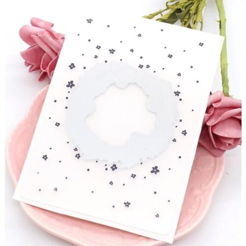 YPP CRAFT Flower Wreath Cutting Die and Embossed Folder Set DIY Scrapbook Paper Die / Card Decoration
