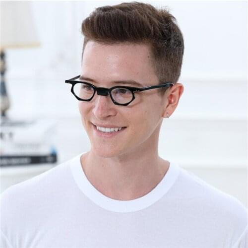 High Quality Acetate Glasses Frame Men Retro Round Irregular Eyeglasses Women Spectacles Opticos Mujer gafas de Oculos IRR5233