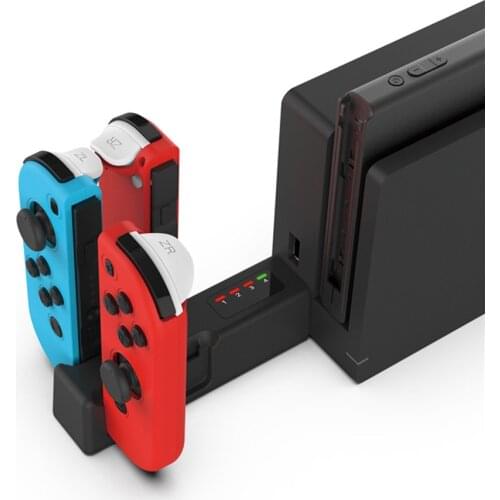 4 in 1 Mini USB Charging Dock Base For Nintend Switch JoyCon Game Controller LED Display Charger for NS Joycon Game Console