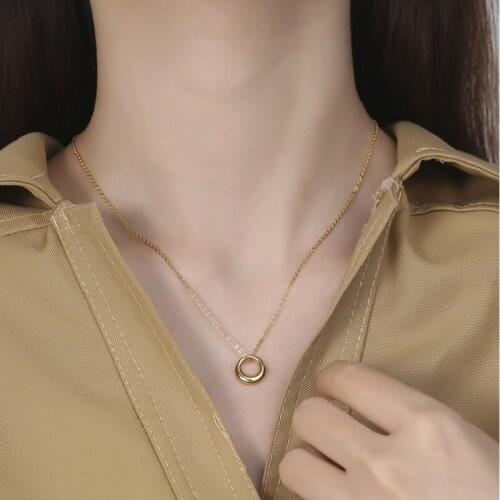 925 sterling silver Korean necklace INS simple wild fashion spiral necklace female clavicle neck silver chain accessories