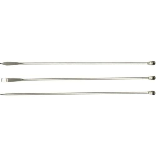 3 Pcs Lab Stainless Steel Micro Medicine Spoon Micro Sampling Scoop Spatula Scraper Set Laboratory Equipment