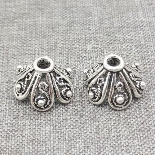 4pcs Pieces 925 Sterling Silver Bead Cone Caps for Bracelet Spacer 15mm