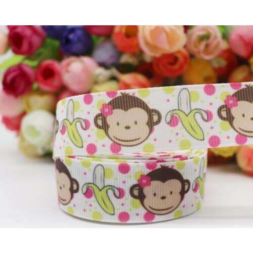 5 Yards 7/8' 22MM Animals Printed Grosgrain Ribbons For Hair Bows DIY Handmade Materials Y2020090903