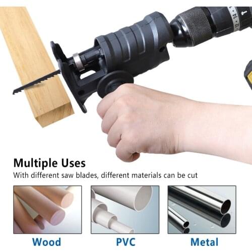 6.35mm Triangular Handle Electric Drill Modified Reciprocating Saw Adapter Wood Cutter Machine Attachment Adapter Power Tools